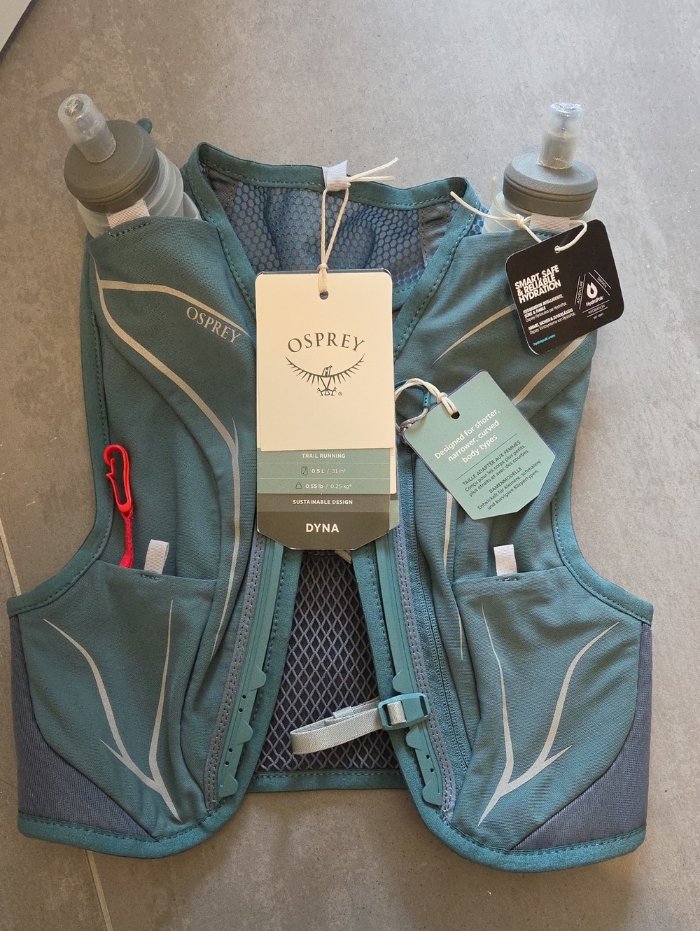 OSPREY Dyna Teal Hydration Running Vest BNWT